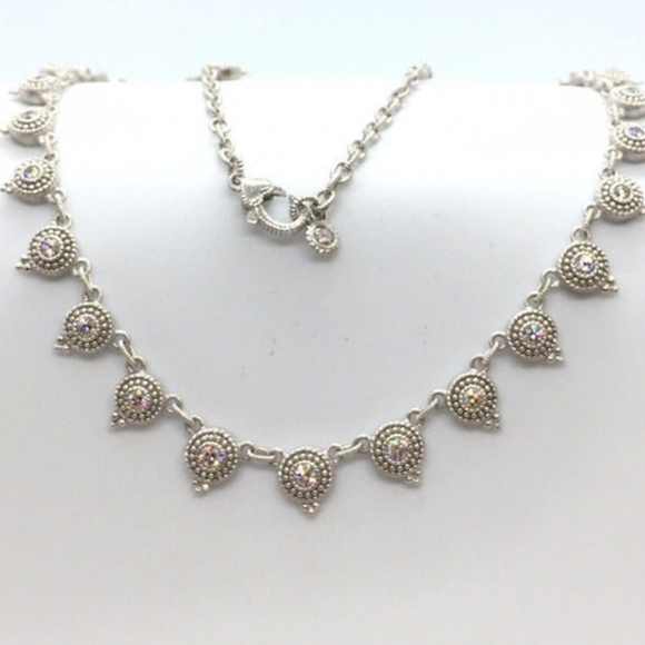Judith Ripka sterling silver Diamonique Dew Drop Necklace/Limited